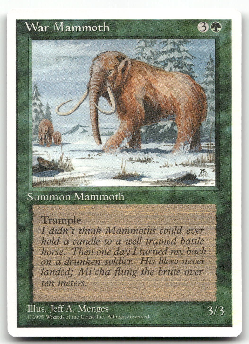 War Mammoth (NM) Fourth Edition 4ED Magic MTG