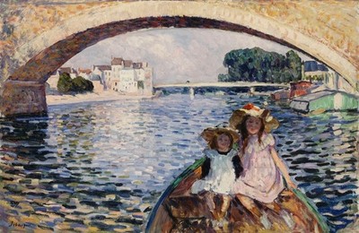 Henri Lebasque Signed Oil Painting on Canvas 16x24 in Post-Impressionism ..