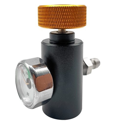 Paintball Co2 Tank Adapter with 3000psi Gauge Universal Paintball Remote Fill...