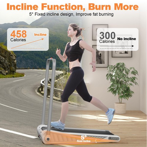 Electric Incline Treadmill,Folding Under Desk Walking Pad for Home Max 8 km/h - Picture 10 of 49