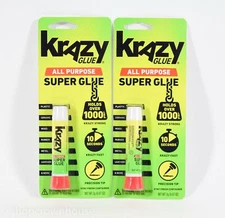 2 Krazy Glue All Purpose Precision Control Pen 0.07oz holds over 1000 lbs