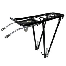 porte bagage arrière DOKIO 24/28"  aluminium noir avec clapet à ressort