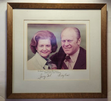 President Gerald R. Ford & First Lady Betty Ford Framed Photo w/Signatures & Let