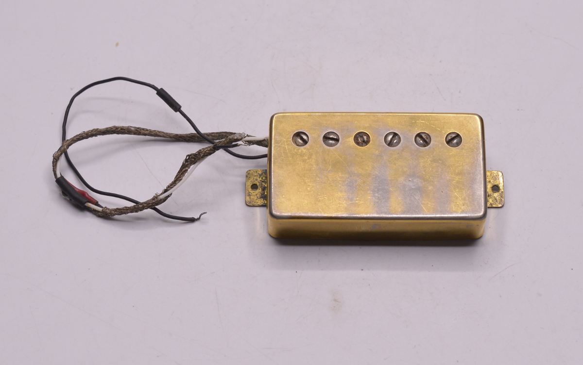 Rare 1970' Vintage DiMarzio Square-Ears Humbucker Pickup GOLD