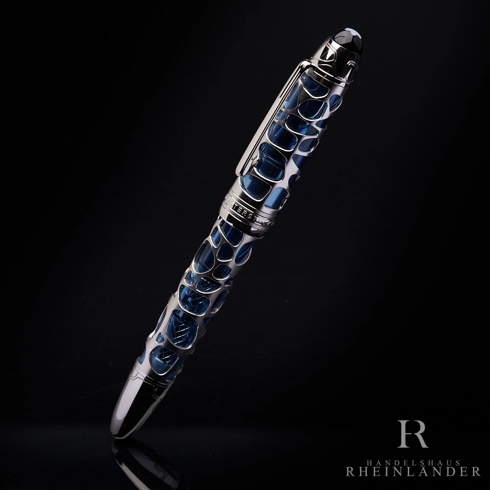 Montblanc blue skeleton fountain cheap pen