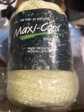 MAXI-CORD Braided Polypropylene 6mm 100 yards Yellow