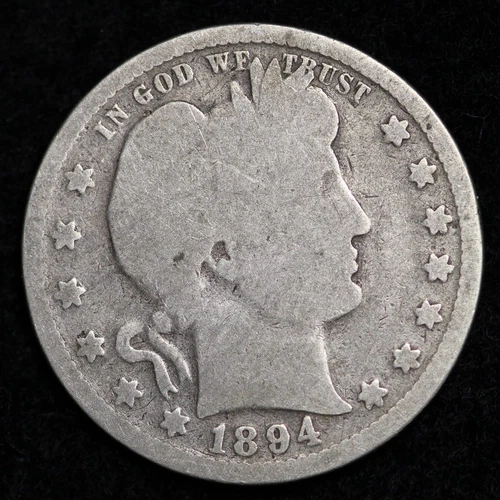 1894 Silver Barber Quarter GOOD FREE SHIPPING