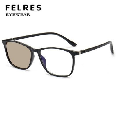 Photochromic Brown Distance Myopia Glasses Women Square Nearsighted Eyeglasses