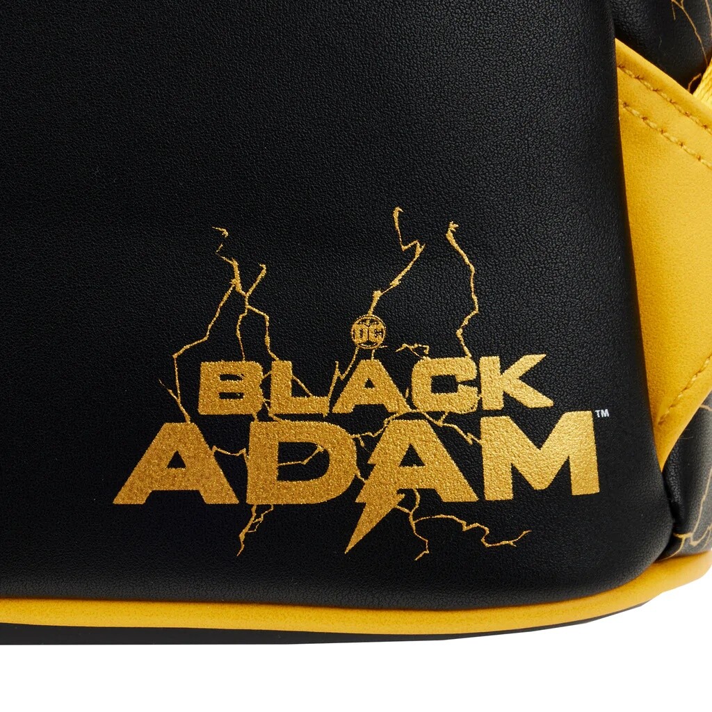 Loungefly DC Comics Black Adam Light Up Lightening Bolt Mini Backpack NWT DC Comics Loungefly Mini Backpack - Black Adam Light Up Cosplay main image 4