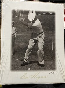Ben Hogan Perfect Swing Art Print 11”x14” With Facsimilie Signature