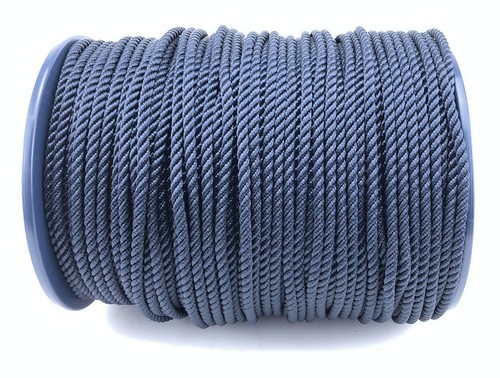 6mm Navy Blue 3 Strand Polyester Rope x 200 Metre Reel, Boats Yachts Sailing - Picture 2 of 6