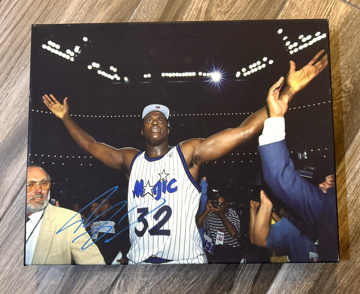 Shaquille O'Neal Signed 16x20 Canvas Photo Orlando Magic NBA MVP