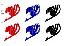 Anime Cosplay Temporary Tattoo Sticker Fairy Tail Natsu Erza Cana Gajeel 6pcs