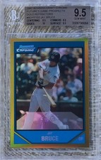 2007 BOWMAN CHROME GOLD REFRACTOR /50 JAY BRUCE RC BGS 9.5 POP 1 GEM PLUS