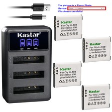 Kastar Battery Triple Charger for Olympus Li-50B LI-50C Tough TG-620 TG-630 iHS