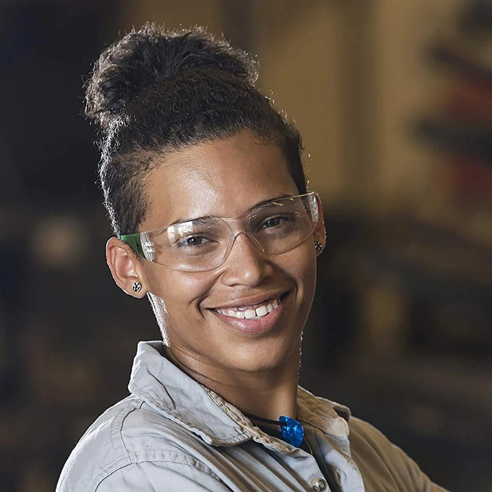 Paquete de 12 gafas de seguridad cristalinas color templo talla única ANSI Z87.1 Foto 4 de 4