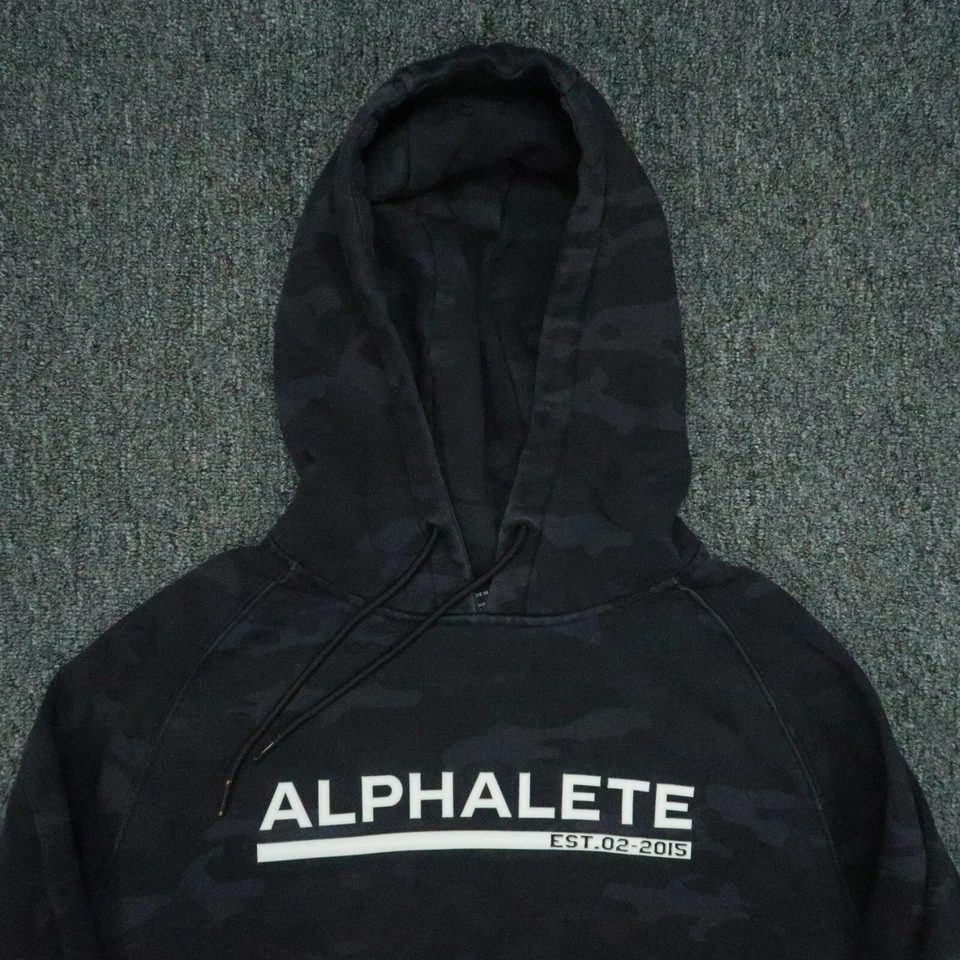 Толстовка с капюшоном мужская Alphalete средний синий камуфляж пуловер карманы с капюшоном производительность - Изображение 2 из 4