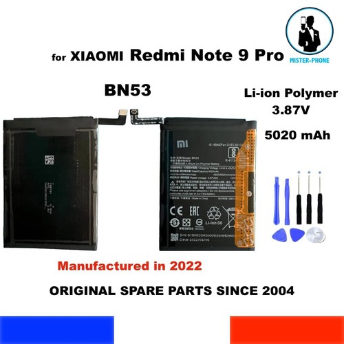 BATTERIE ORIGINE BN53 OEM XIAOMI REDMI NOTE 9 PRO MAX M2003J6B1I 5020mAh NEUVE - Imagen 10 de 10