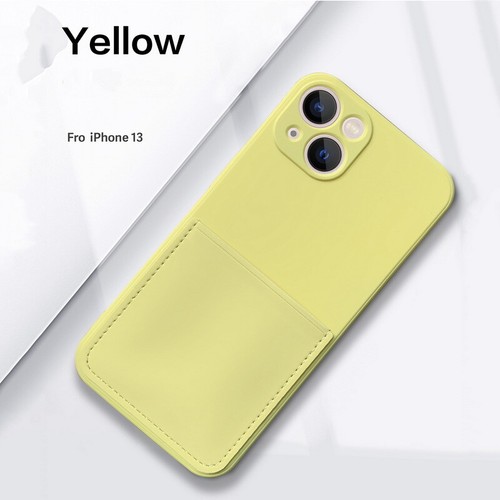 Silicone Card Slot Phone Case Cover For iPhone 13 Pro Max 12 11 XS XR X 8 7 Plus - Picture 20 of 22