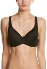 NWT Wacoal 853186 Retro Chic Seamless Contour Full Cup Bra 44DDD Black