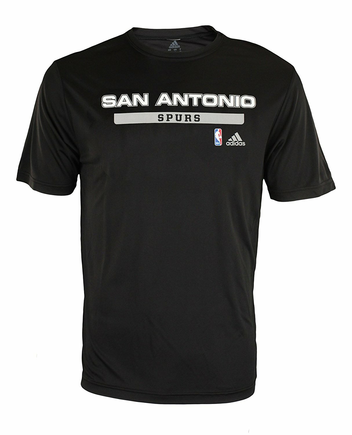 Ультралегкая спортивная футболка Adidas NBA Mens San Antonio Spurs с графическим рисунком, черная