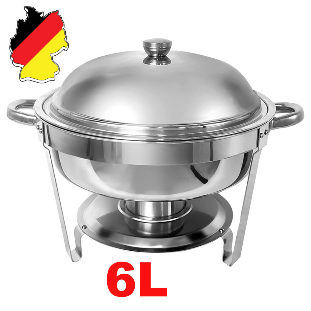 Chafing Dish RUND Speisenwärmer Warmhaltebehälter Suppenwärmer Wärmebehälter
