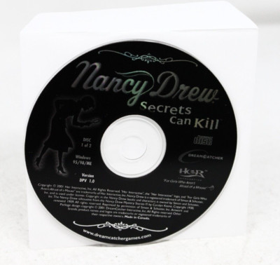 Nancy Drew Secrets Can Kill PC 2001 2 Discs