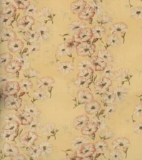BTHY Robyn Pandolph Morning Glory Moda Fabrics Very Early OOP Yellow Stripe