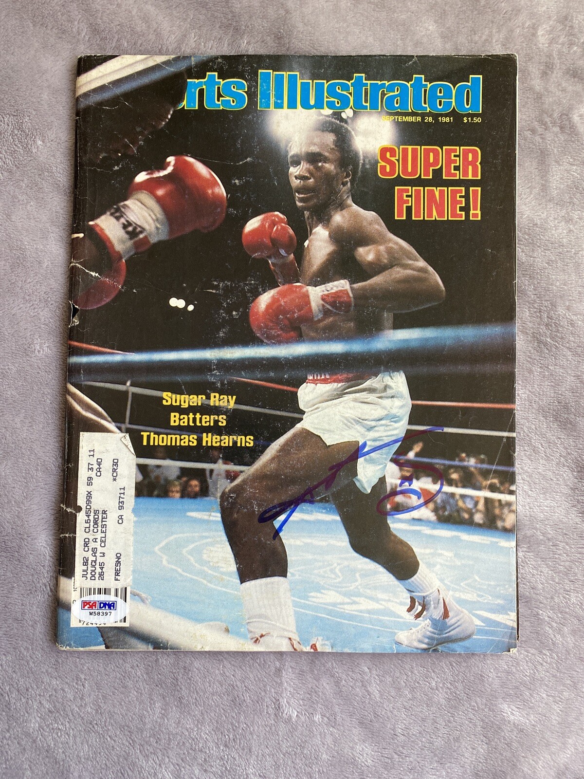 Sugar Ray Leonard Autographed Signed Sports Illustrated Magazine PSA/DNA COA