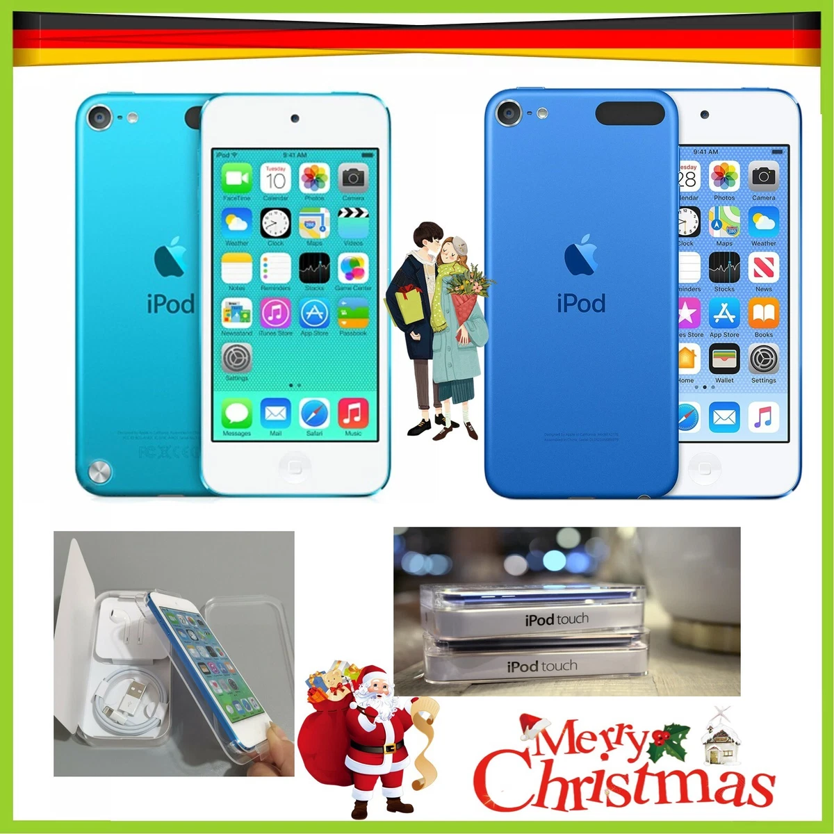 NEU Apple iPod Touch Blau 5th 6th 7th Gen 32GB 64GB 128GB 256GB TOP/MP4-GARANTIE