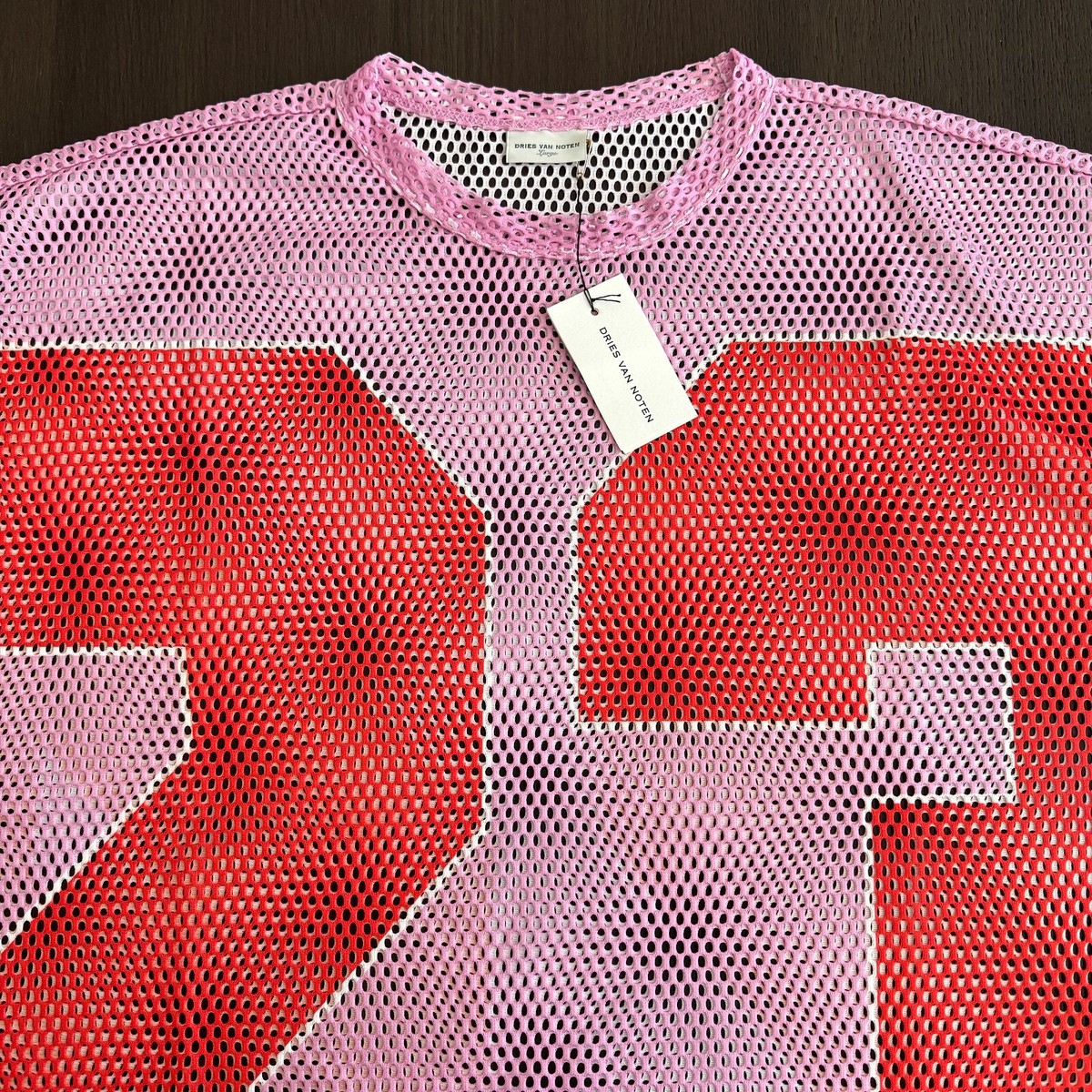 DRIES VAN NOTEN Hegland Oversized Mesh Jersey T-Shirt from F DRIES VAN NOTEN Hegland Oversized Mesh Jersey T-Shirt from F