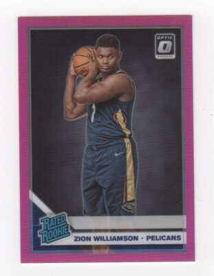 2019-20 Donruss Optic ZION WILLIAMSON #158 Pink Prizm Rated Rookie RC SSP #24/25