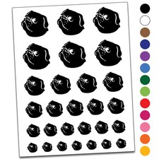 Solid Pug Looking Back Temporary Tattoo Water Resistant Set