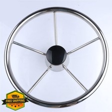 11 Inch Boat Steering Wheel Stainless Steel Destroyer 25 Degree