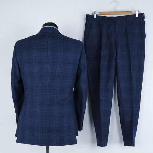 Mens Check SUITSUPPLY Suit 38S UK Size Trousers W34 L28 Blue Wool 2 Piece - Picture 6 of 21