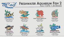 FRESHWATER AQUARIUM FISH 2 Artista Embroidery...