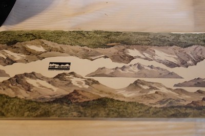 HO Scale, Detail Associates # 7512 HO Background Rail Scene Mountains