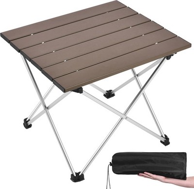 Grope Portable Camping Table, Aluminum Tabletop, Foldable Beach Table