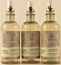 QTY 3 - Bath  Body Works Aroma MINERAL STONE SPA Essential Oils Mist 5.3oz