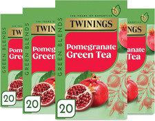 Image of Twinings Green Tea & Pomegranate 80 Tea Bags Multipack of 4 X 20 Bags