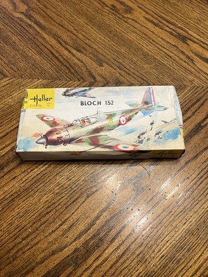 Vintage Heller 1/72 Scale Bloch 152 Aircraft Model Kit 