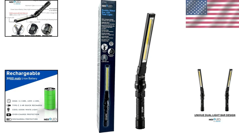 Versatile LED Work Light, Fast Charging, 15lb Magnet - Image 2 of 4