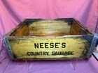RARE Vintage Neese's Country Sausage, Wooden Crate/transport box, 1940s