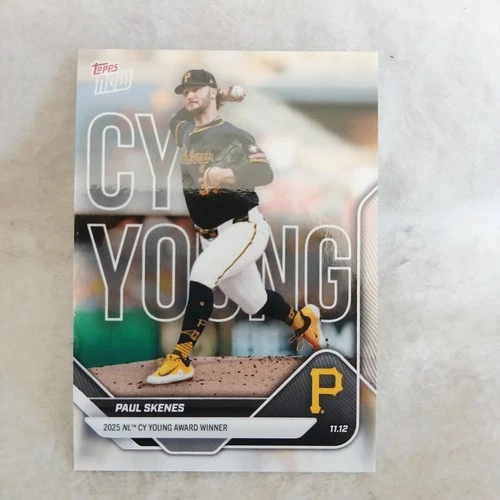 2025 Topps Now Off-Season Paul Skenes Cy Young Card #OS-4 PITTSBURGH PIRATES