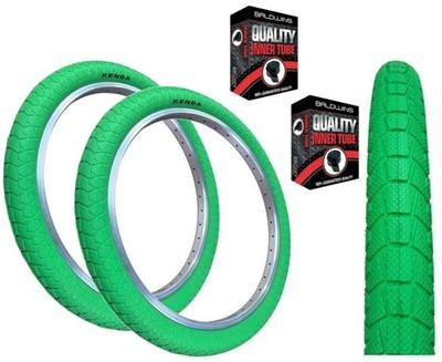 Kenda Krackpot 20 x 1,95 GRÜN Kinder BMX Fahrrad Freestyle Street Reifen Schläuche K-90