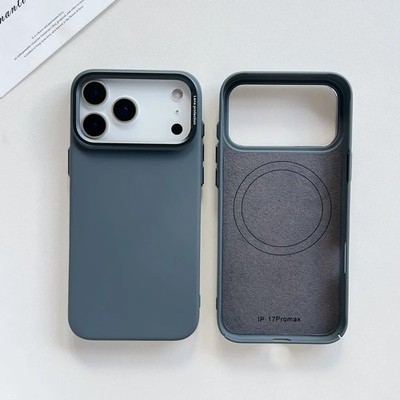 Simple Solid Color Magsafe Armor Case for Apple iPhone 17 16 15 14 13 Pro Max