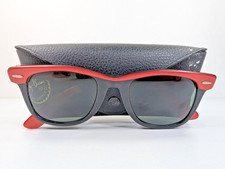 Vintage Ray-Ban Wayfarer B L5022 USA Red Street Neat Black / Red Bausch  Lomb