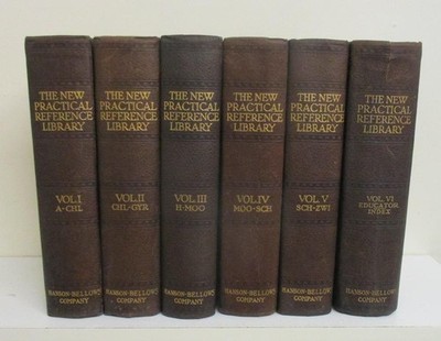 Complete 6 Volume Set: The New Practical Reference Library (1912; 3/4 Leather)