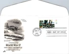 S08-9455, WWII 50TH ANNIV., 1942, JAPAN INVADES ALEUTIAN ISLANDS, ARTCRAFT FDC