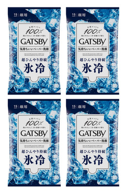 Mandom GATSBY Facial Paper Ultra Cooling Ice Type, 15sheets x 4pk. Made in Japan